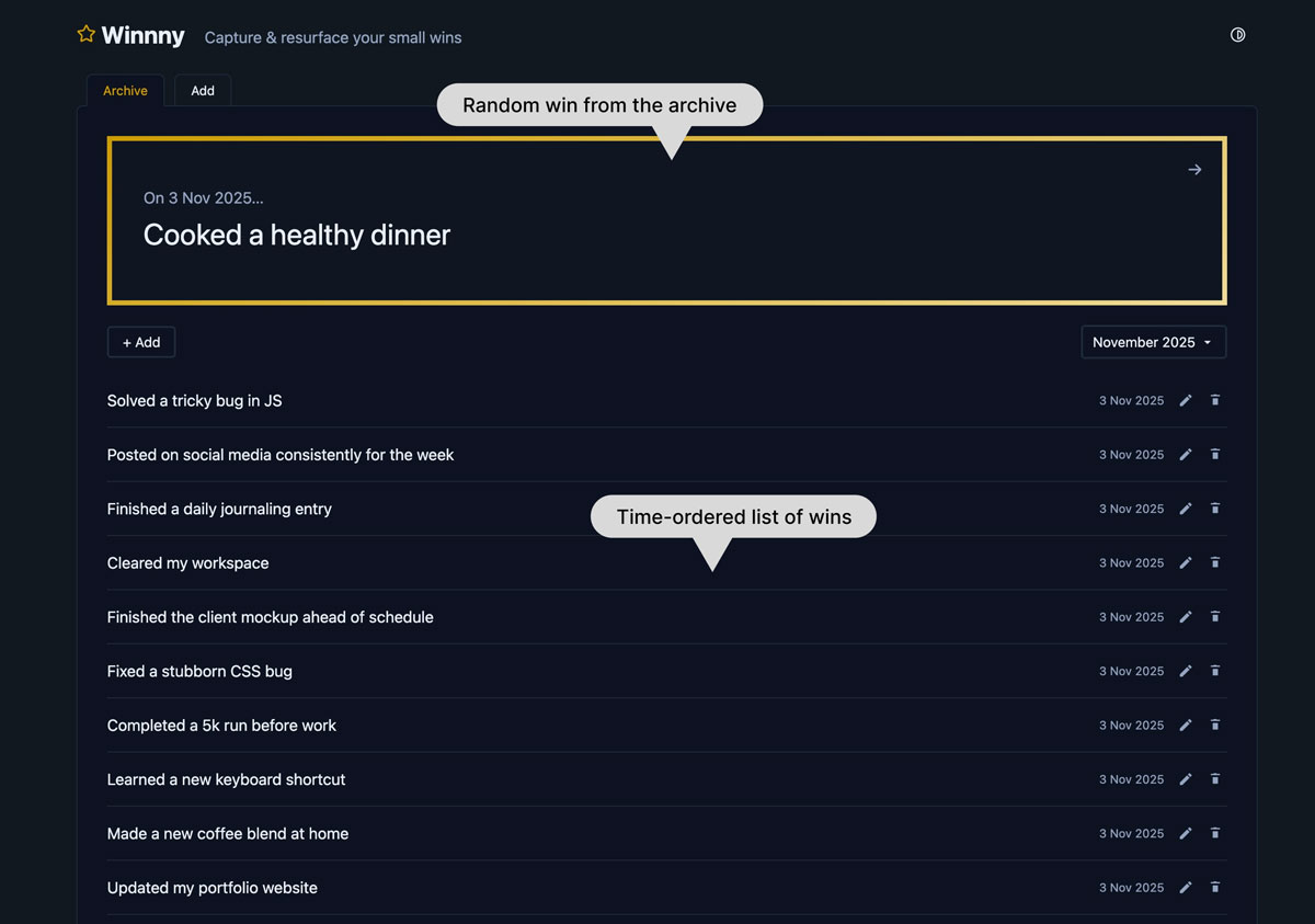 Winnny demo screenshot